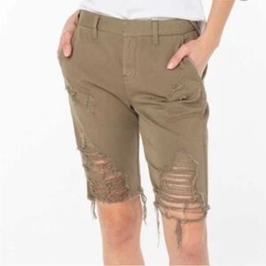 Serra by Joie Rucker Ballest Shorts Pants Destroyed White size 28 NWT